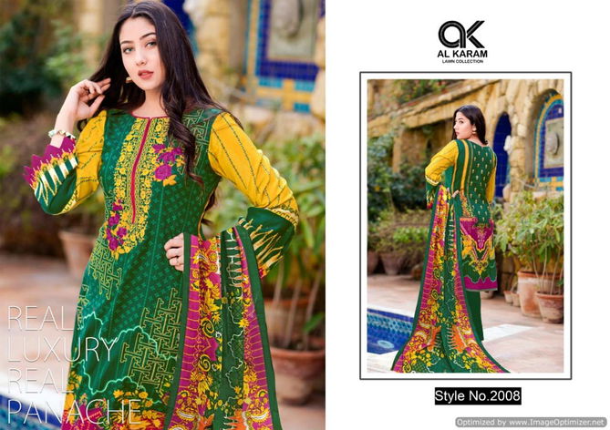 Al Karam 2 Cambric Cotton Designer Karachi Dress Material Collection